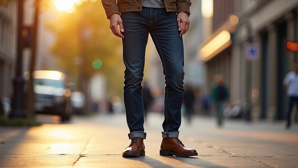 slim dark denim taper