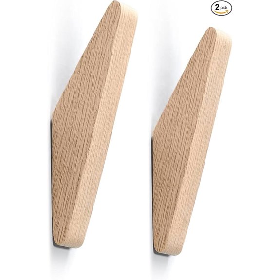 natural rubber wood hooks